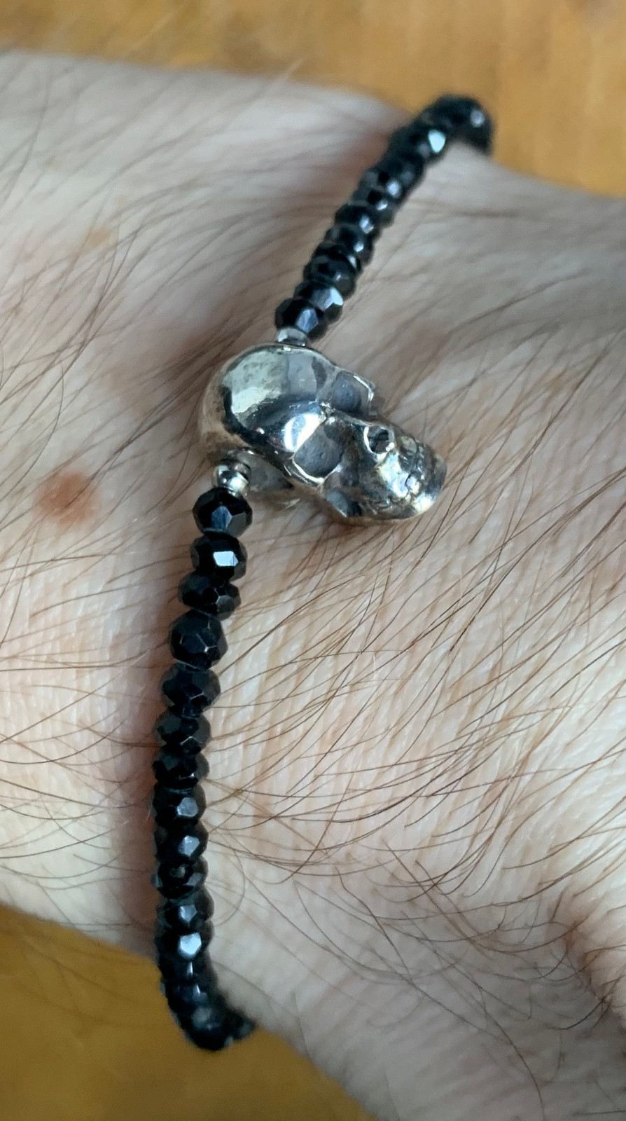 Hysteric Glamour Sterling Silver Jewel Skull Bracelet+ Box