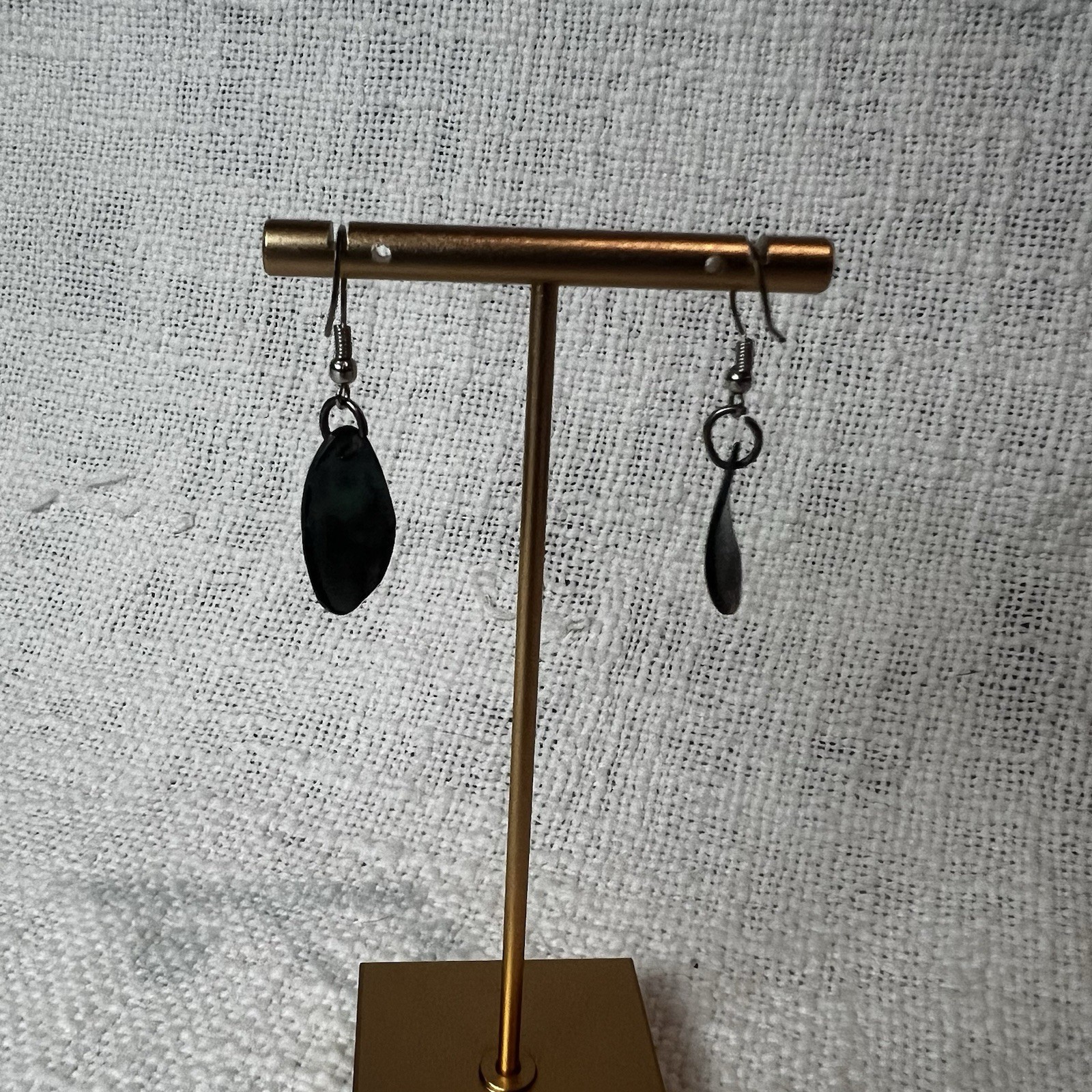 Black Multicolor Acrylic Teardrop Shaped Dangle Earrings Retro Streetwear Y2K