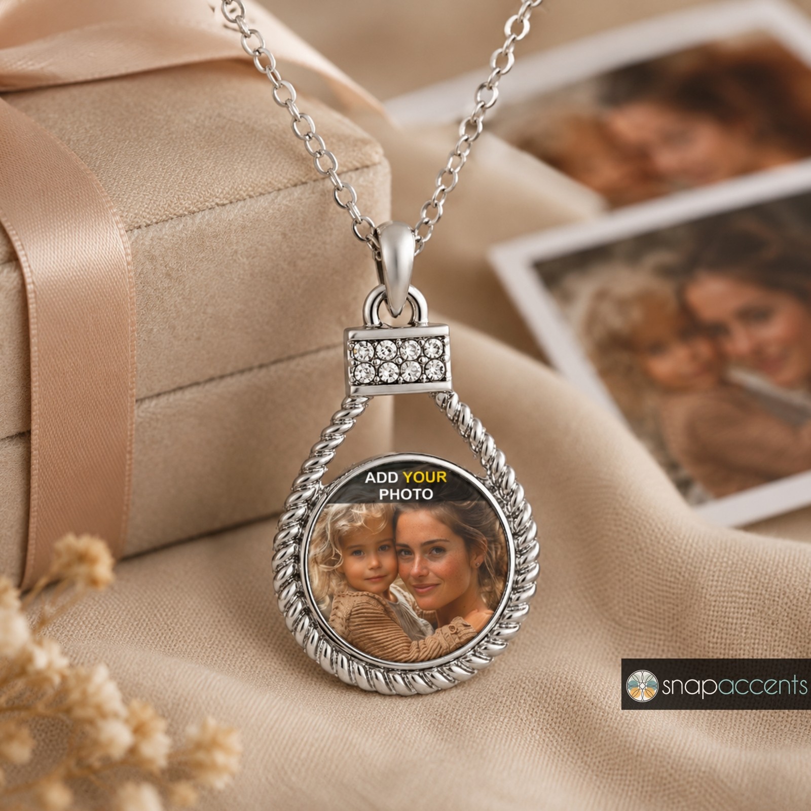 Mother Daughter 24 in. Snap Jewelry Ginger Charm Necklace Fits 18MM 20MM Buttons