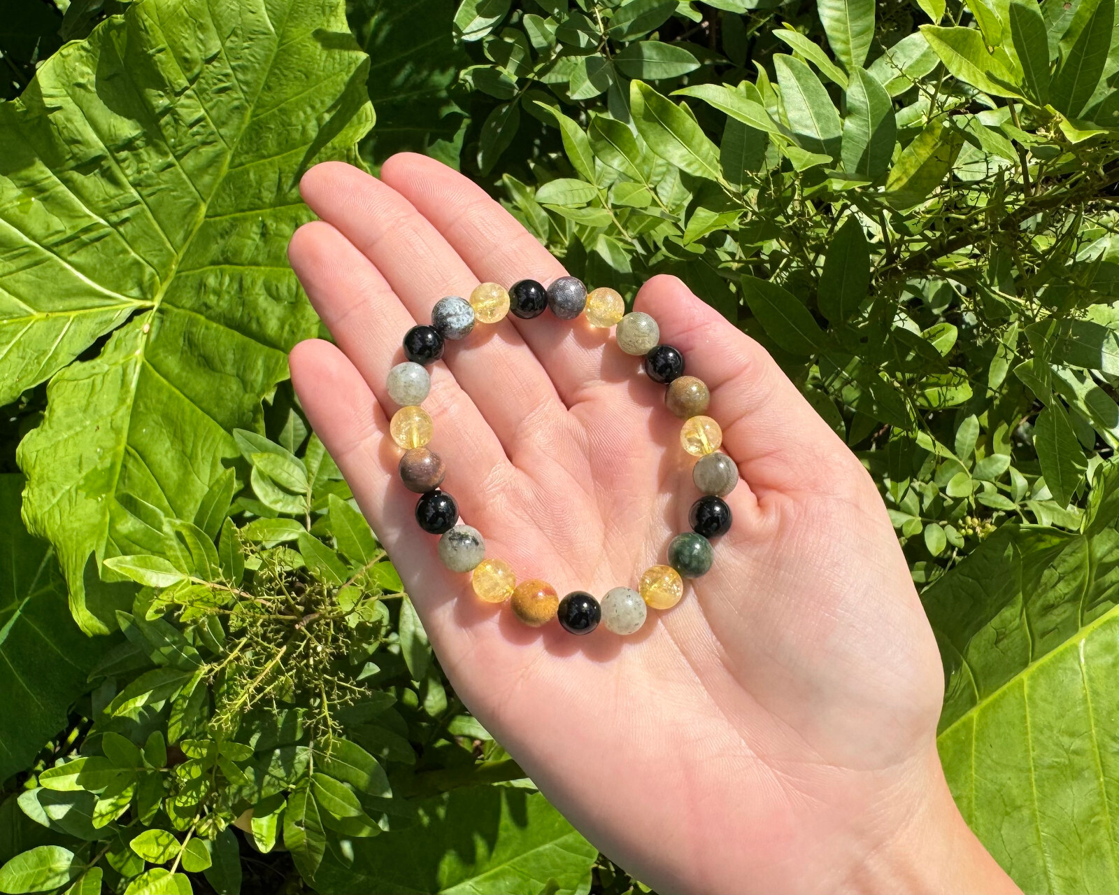 Leo Zodiac Bracelet: 8 mm Natural Crystal Beads (Leo Birthstone Bracelet)