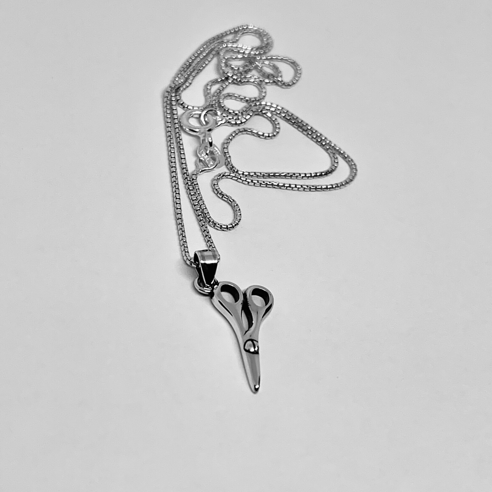 Sterling Silver Little Scissors Necklace, Hair Dresser Necklace, Silver Necklace