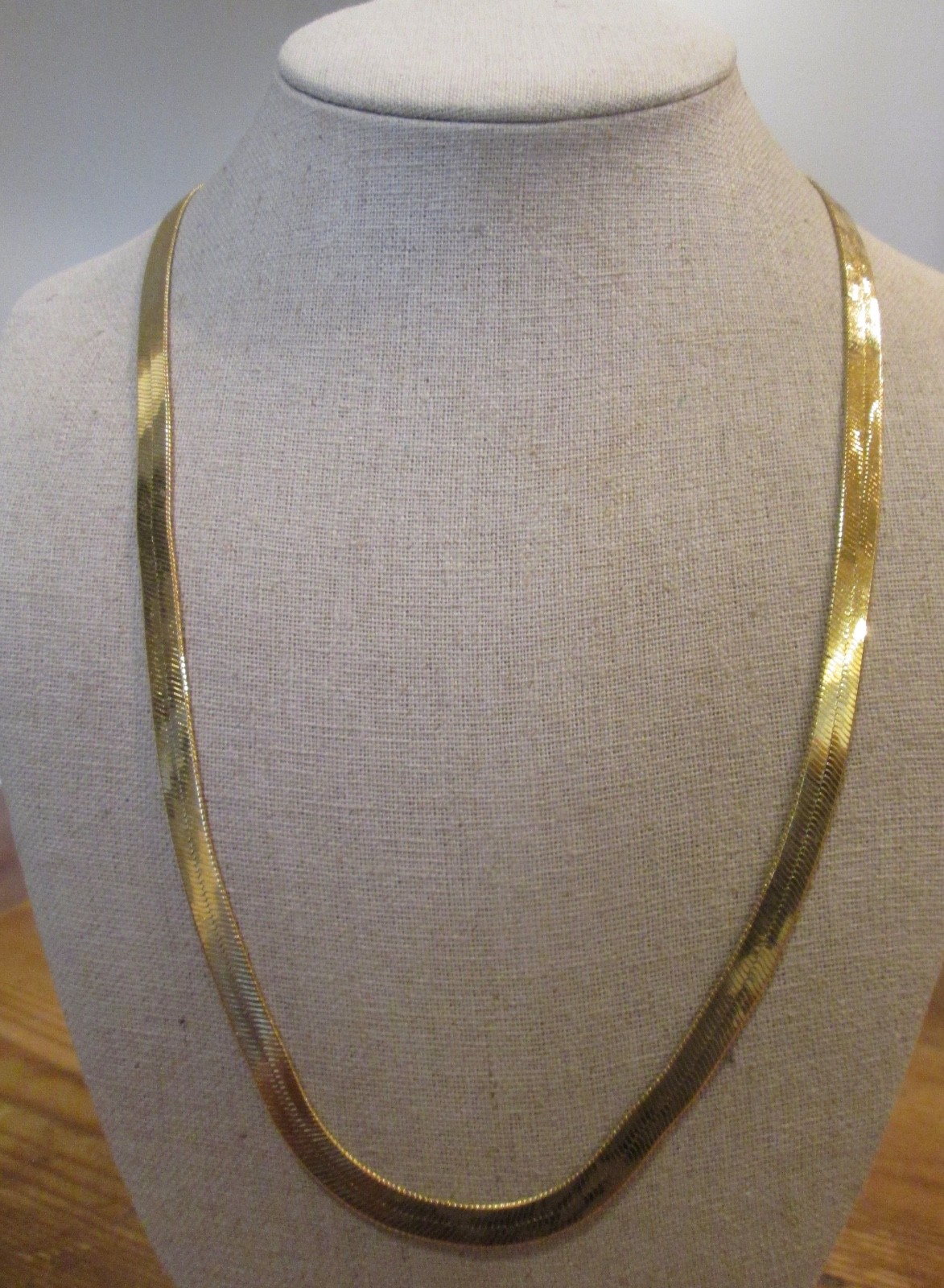 Herringbone Necklace Classic 23.5″ NWOT Gold Plated