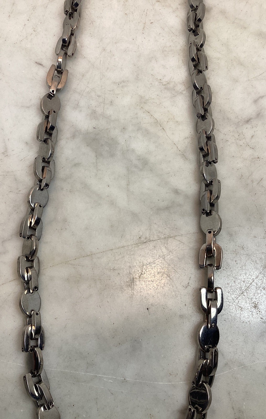 DOLCE & GABBANA D&G Stainless Link Chain Necklace 21.5” Long