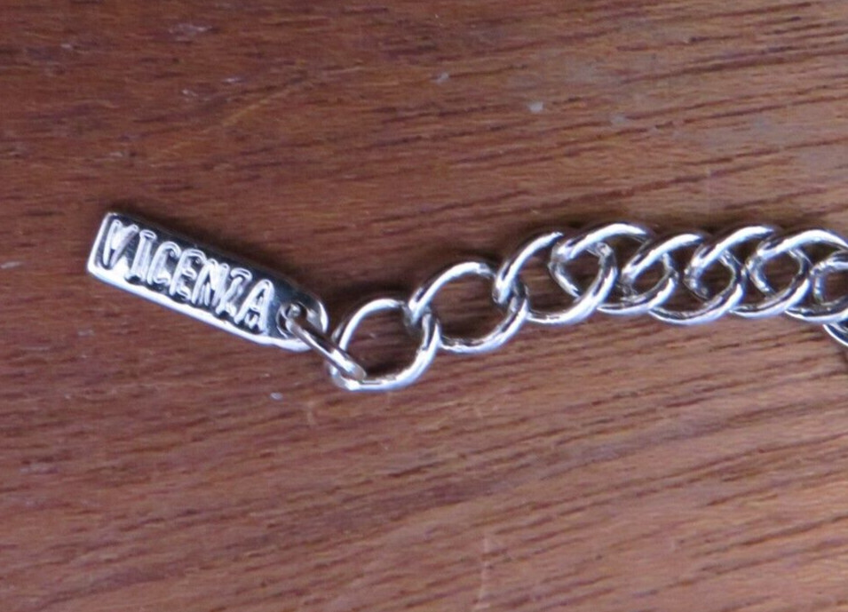 Debenhams Vicenza Costume Jewellery Silver Metal Black Gems Choker Necklace Drop
