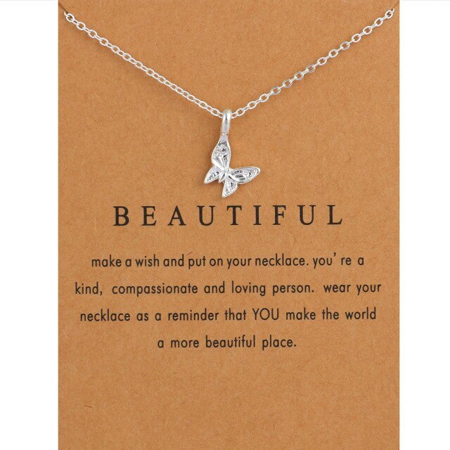 Silver Butterfly Necklace Beautiful Gift Special Occasion Birthday Graduation
