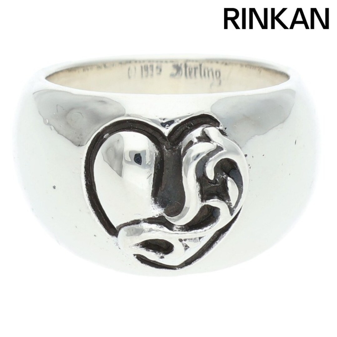 Chrome Hearts Heart In Band Silver Ring Mens Size 11.5 Used 1d2f3441c62f74ec1b9b