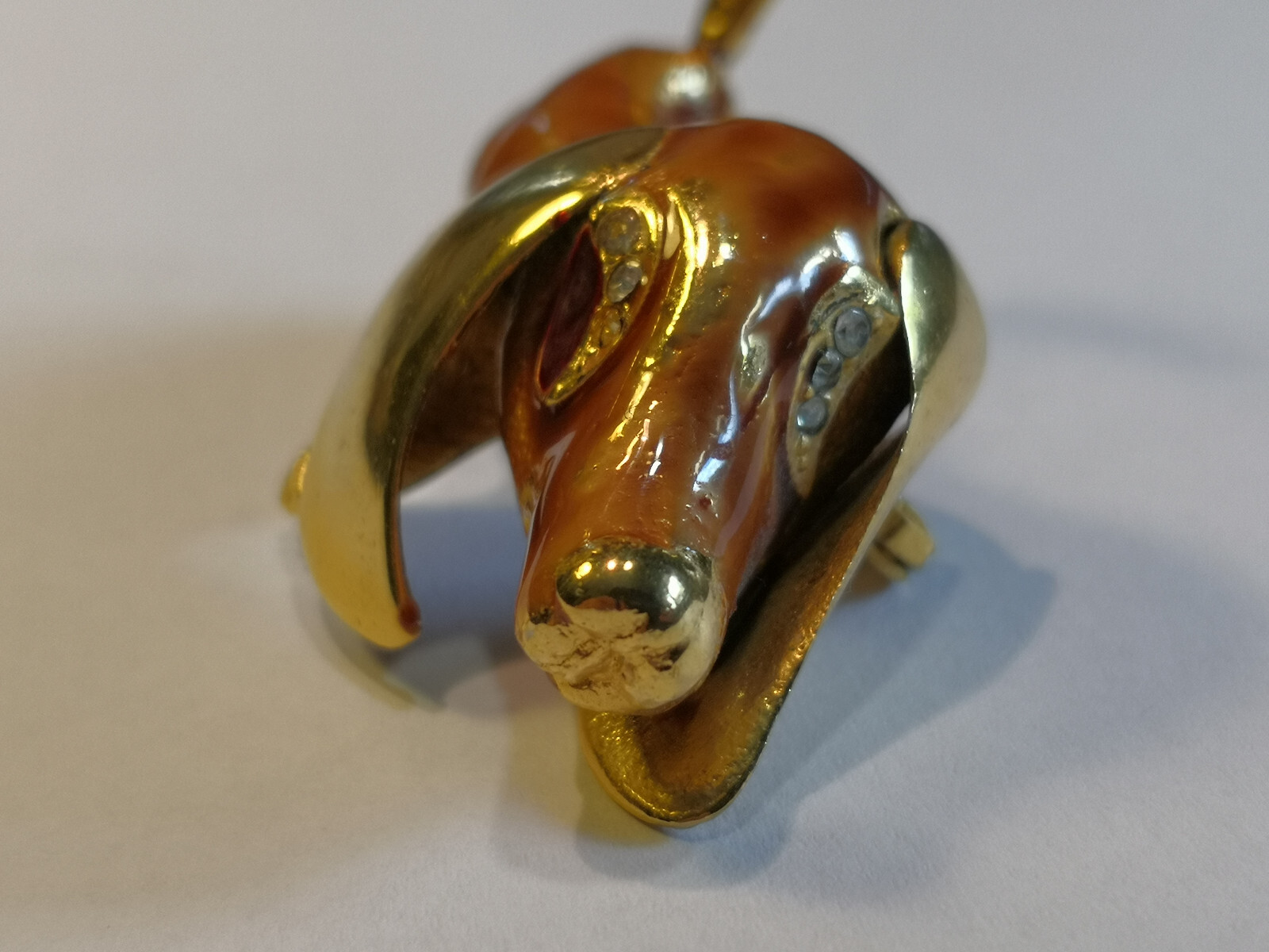 Bijoux Cascio Firenze cane Bassotto Bassethound bigiotteria vintage firmata 70s