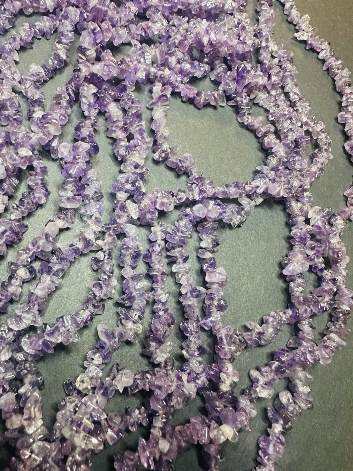 Chunky Multi Strand Natural Amethyst Statement Torsade Necklace 16-18.5″ 359.5g