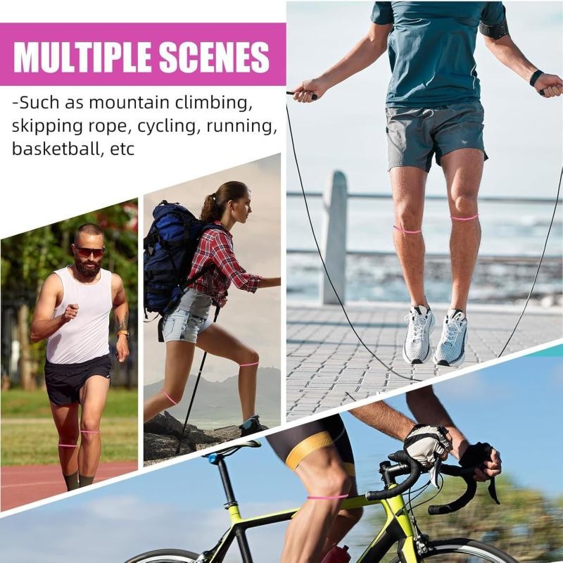 2Pcs Patellar Tendon Support Strap Knee Bands Sports Silicone Patella Band