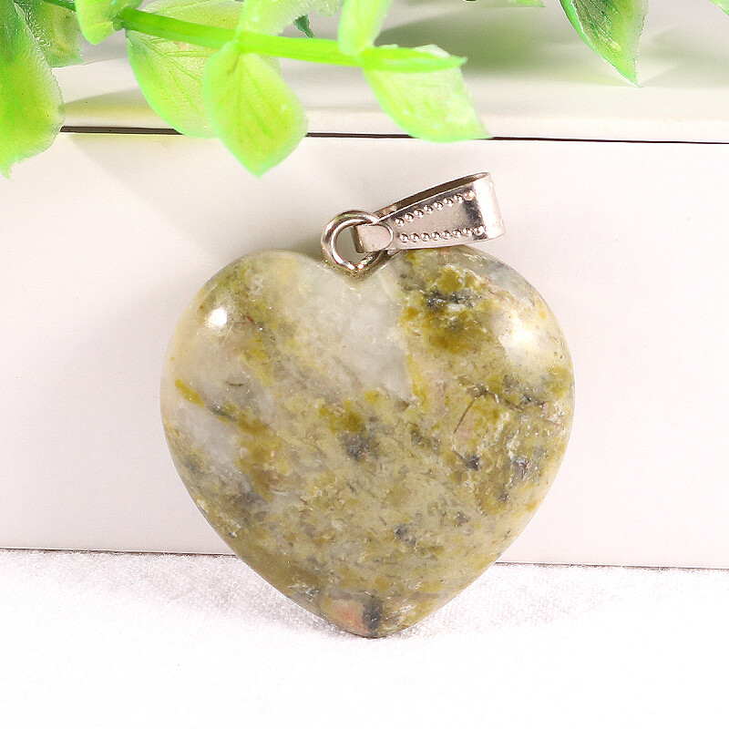 30mm Big Heart Pendant Natural Stone Healing Crystal Gemstone for jewelry 10pcs