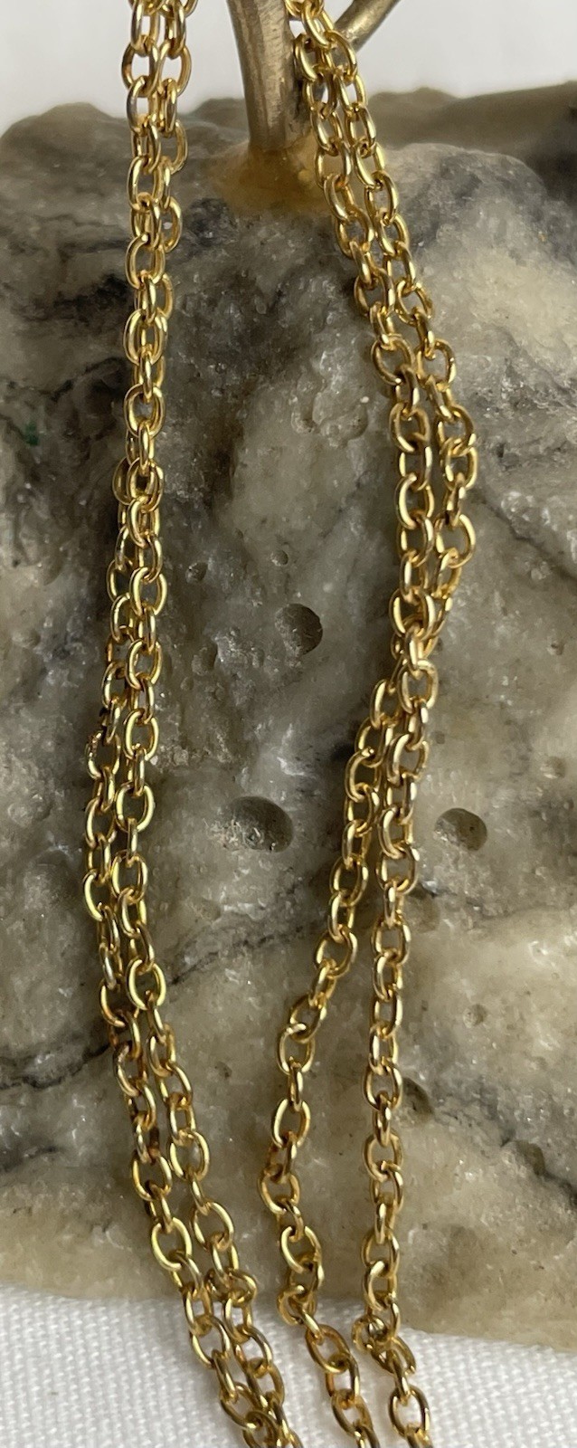 3 Silver Gold Tone Layered Necklaces 16-22” Flower Cross Pendant Rhinestones