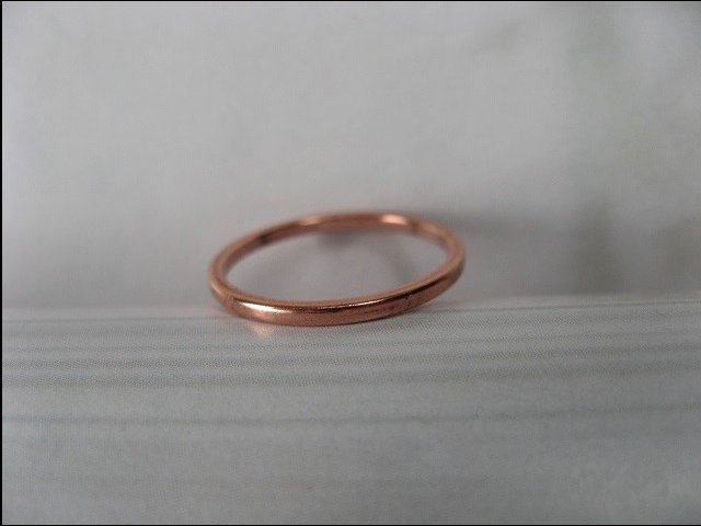 Solid Copper Band Ring CR40T – Sizes 4 to 13 – 1.5mm wide Our Thinnest Design.