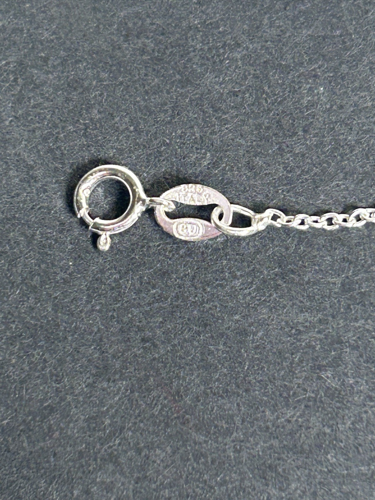 Jezlaine 925 Sterling Silver CZ Irish Claddagh Cross Pendant Necklace 17” NWT