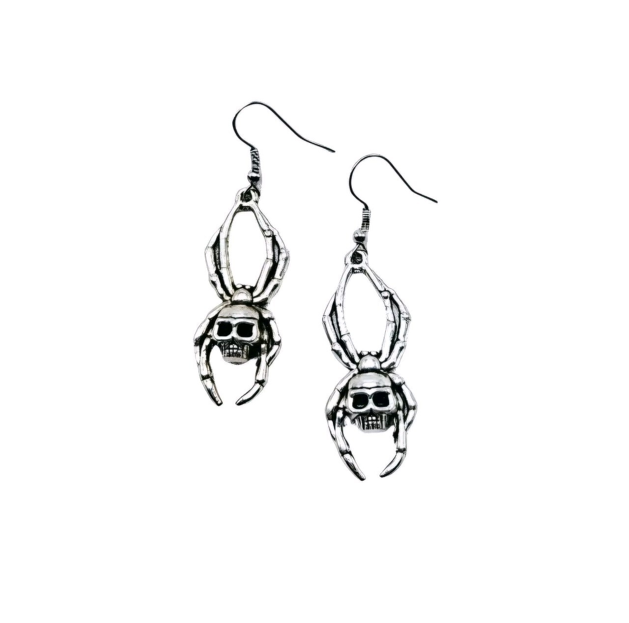 Spider Skeleton Skull Halloween Earrings Spooky Jewelry Fall Season Hallows Eve