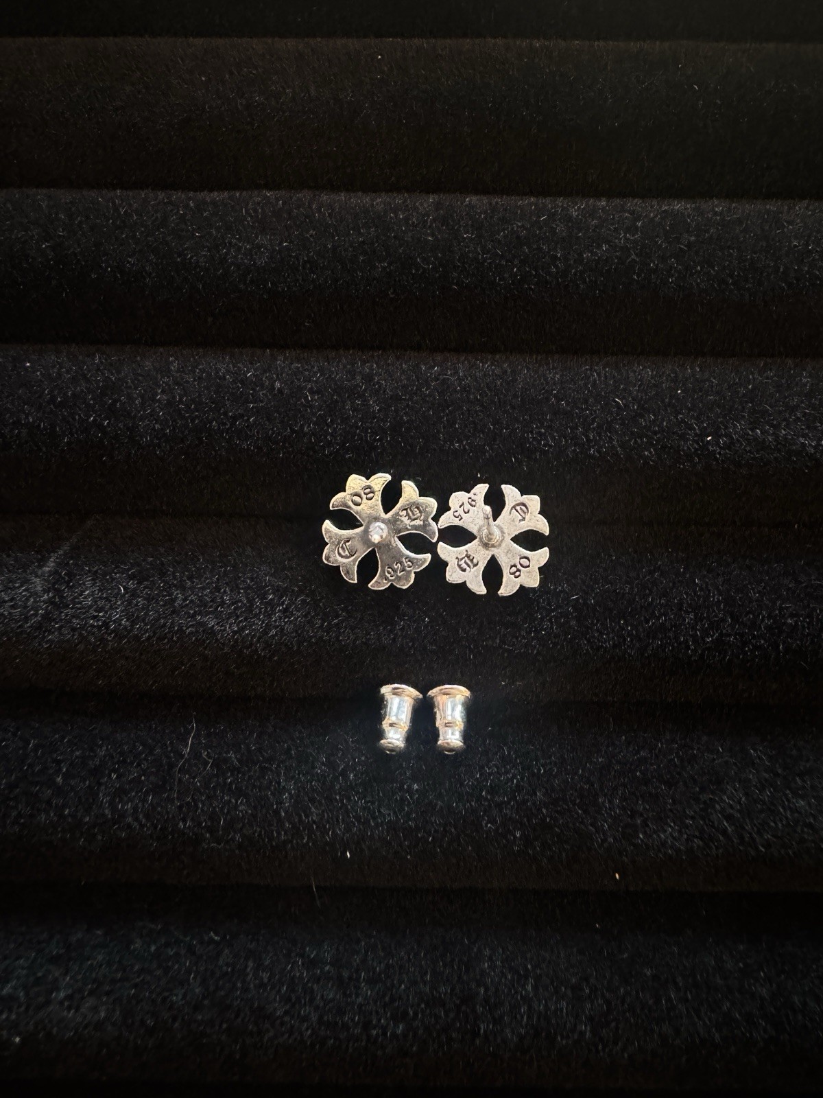 Sterling Silver Moissanite Stud Earrings – Metal Clasp
