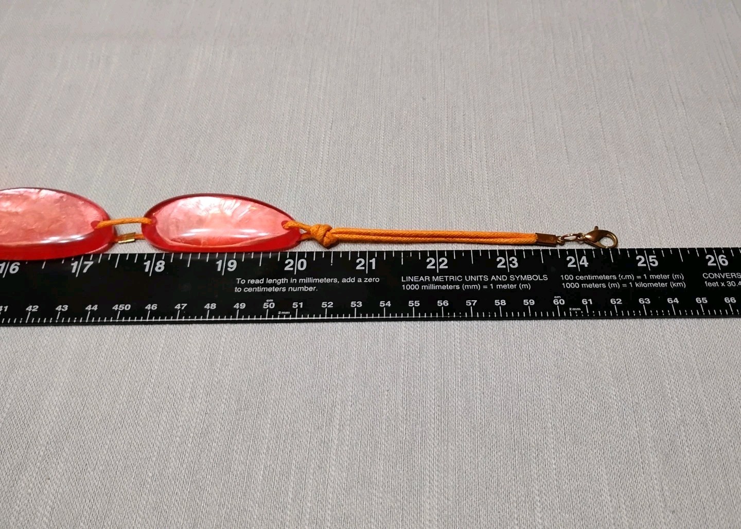 Chunky Pink? Red? Statement Necklace-GUC, Small Flaw Inside one Stone See Pics