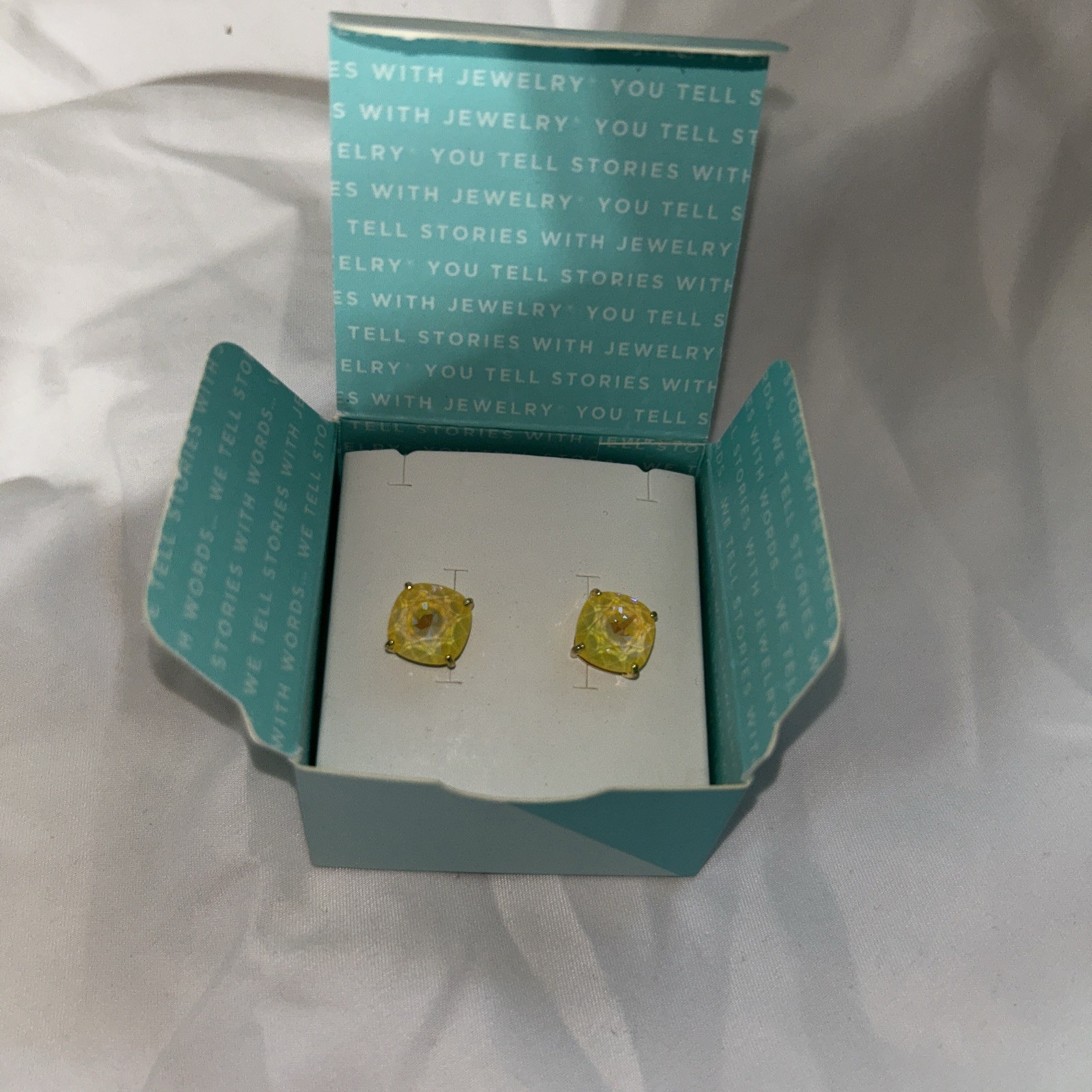 Origami Owl Yellow Stud Earrings