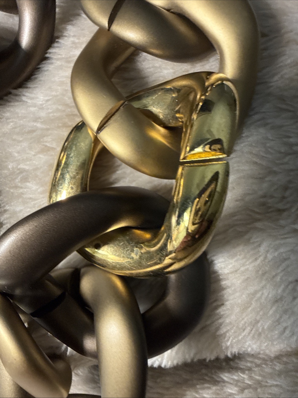 PONO Resin Large Link Statement Necklace Bronze/Gold Tone (Please see pics)
