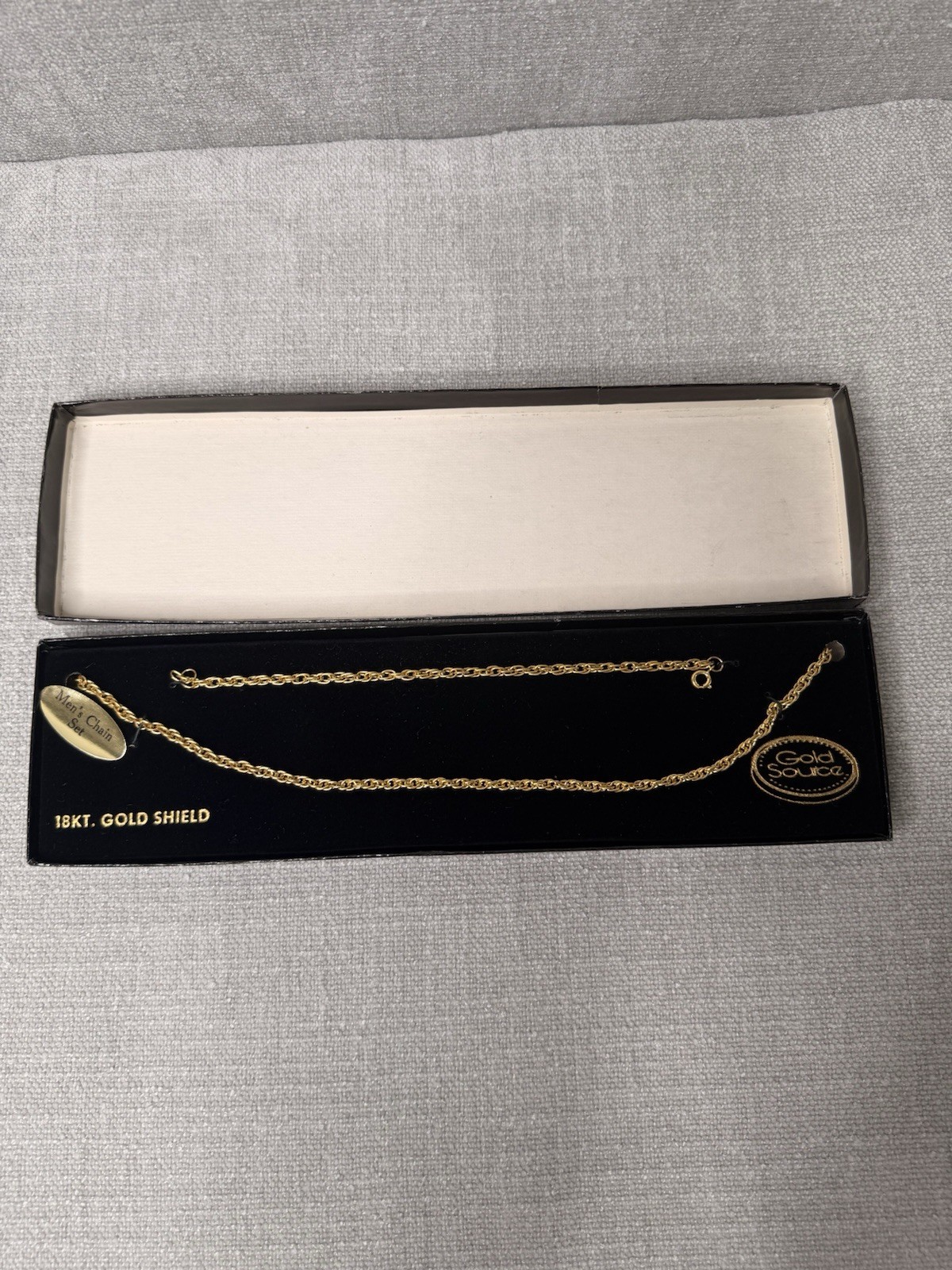 Vintage 18kt Gold Shield Necklace/ Bracelet Unworn