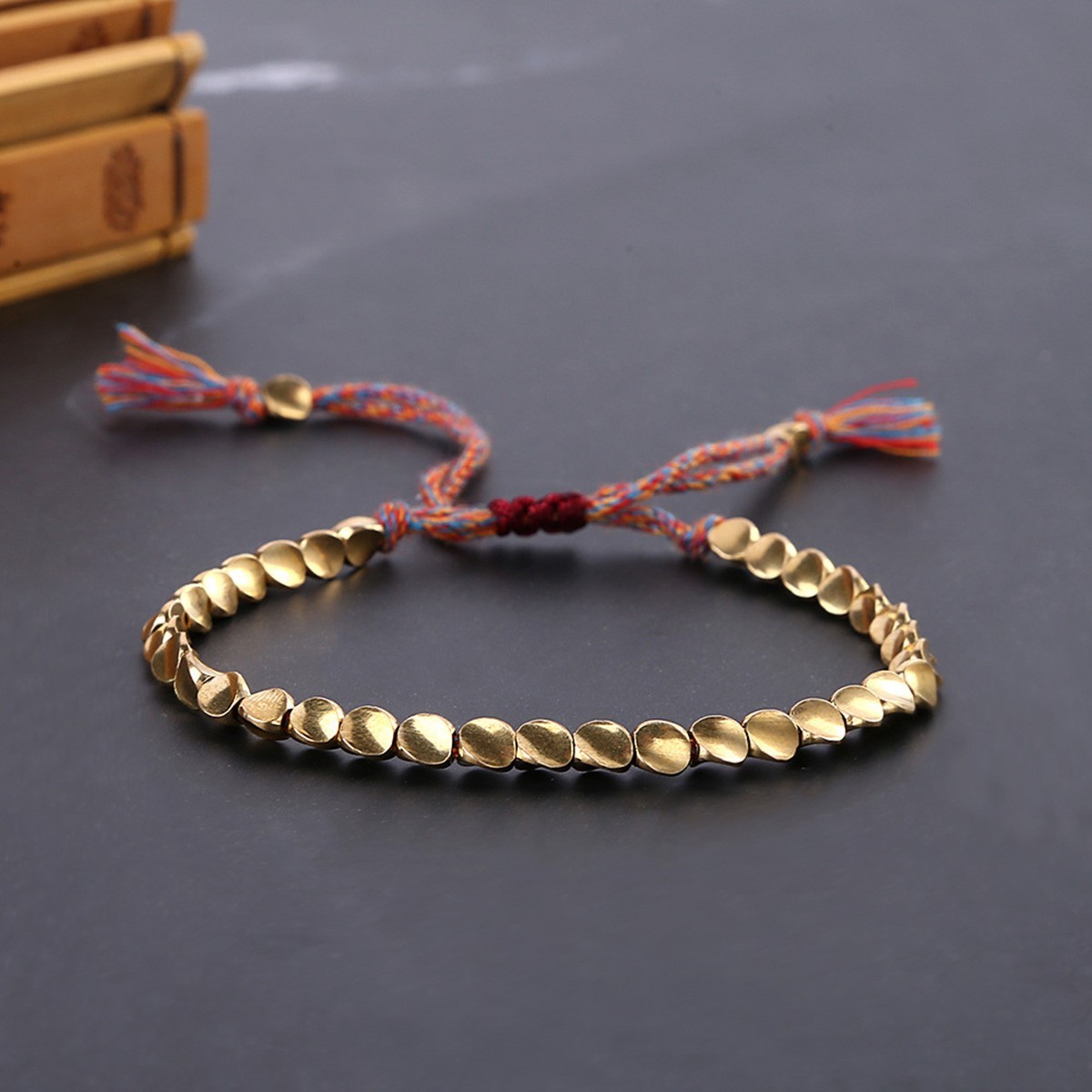 Tibetan Copper Bead Bracelet for Good Luck and Wealth Healing Jewelry Men Women