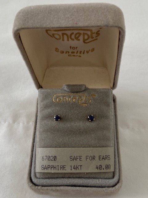 Concepts Pierced Earrings Sensitive Ears 14K Solid Gold & 24K Gold Plated