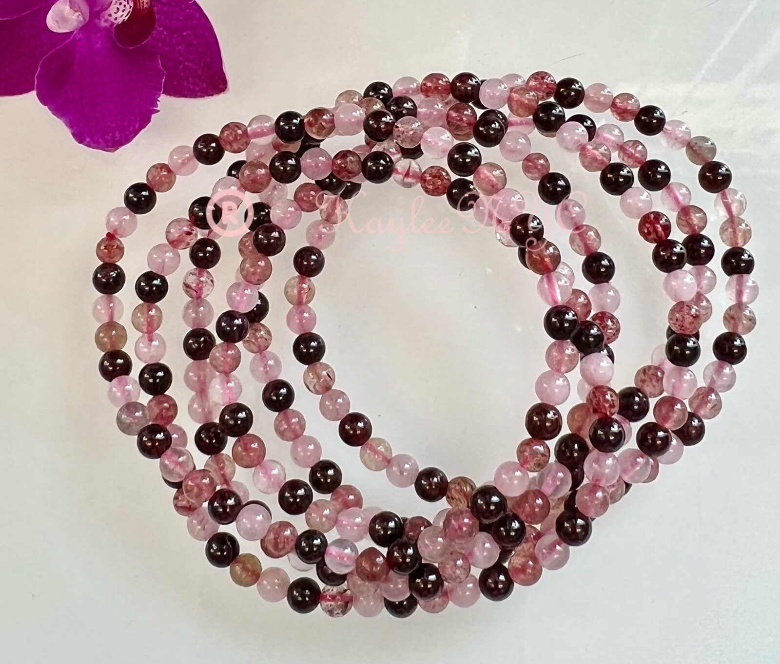 Wholesale 6 Pcs Natural Heart Chakra 4mm 7.5” Crystal Stretch Bracelet