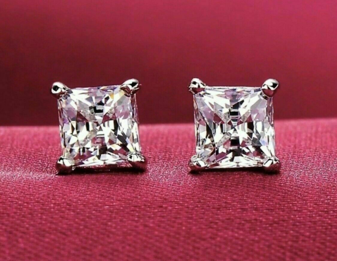 3.59ct RD Simulated Diamond mens Custom 3D 917 Number Pendant Silver Free Stud