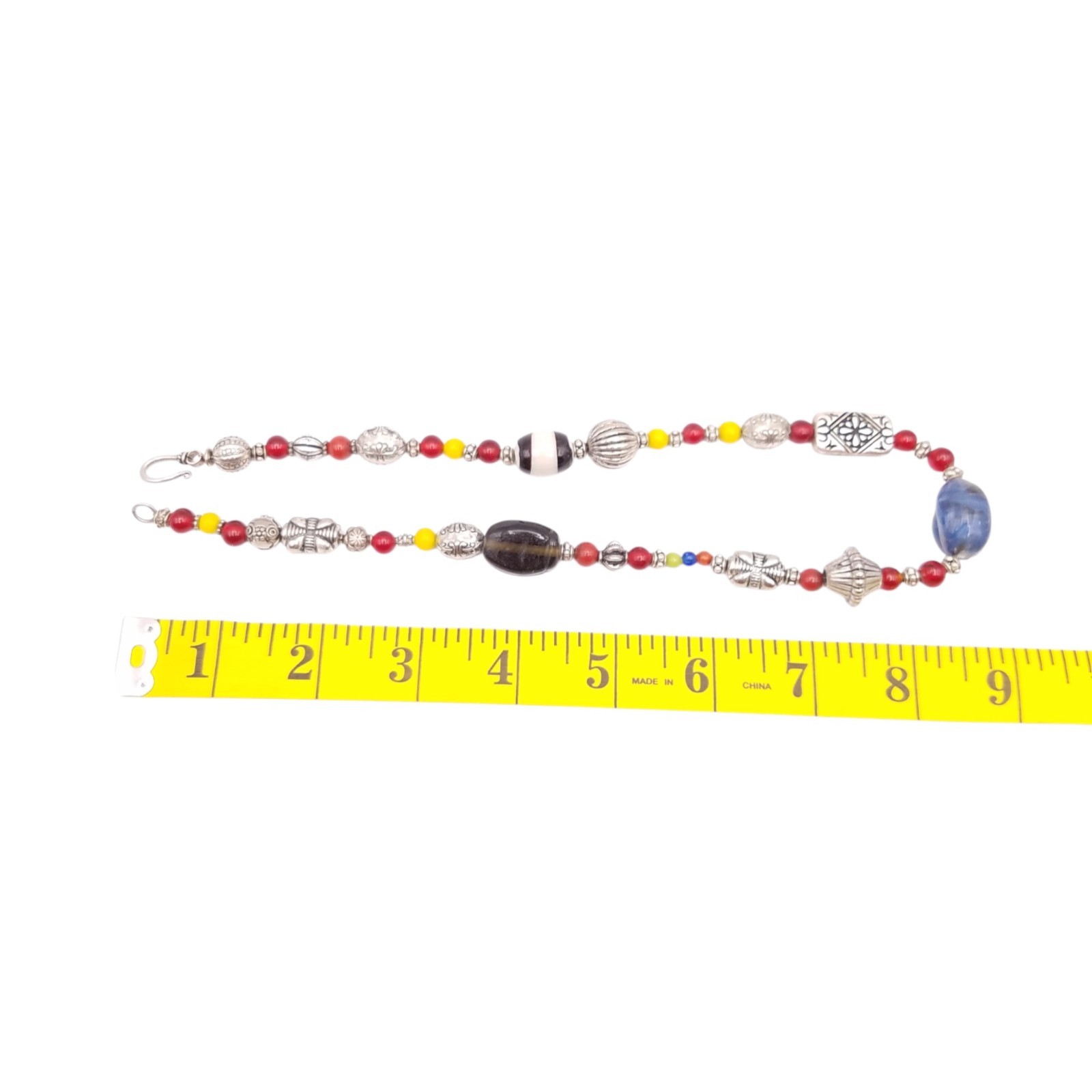 Necklace Glass Plastic Beads Multicolor Statement Chunky Bohemian Boho