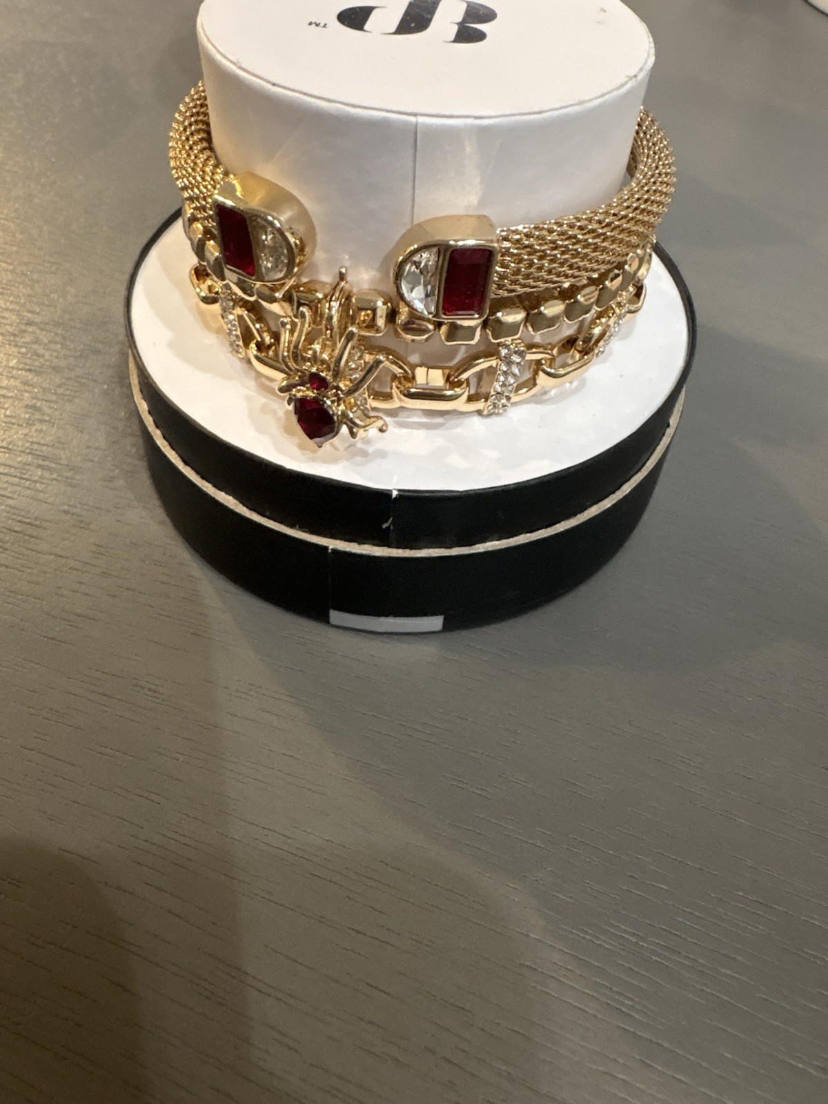 ST46886 Web Of Wonder Lab Created Stones Gold Plating Removable Charms