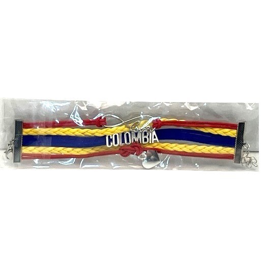 Colombia Flag Woven Bracelet Patriotic Pride Jewelry Adjustable
