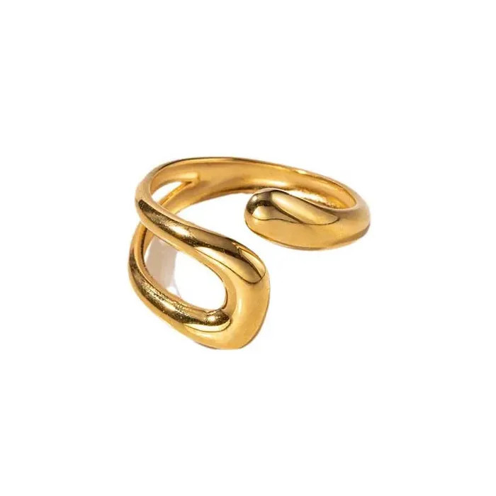 Vintage Geometric Mood Tracker Ring for Women Gold Fashion Jewelry