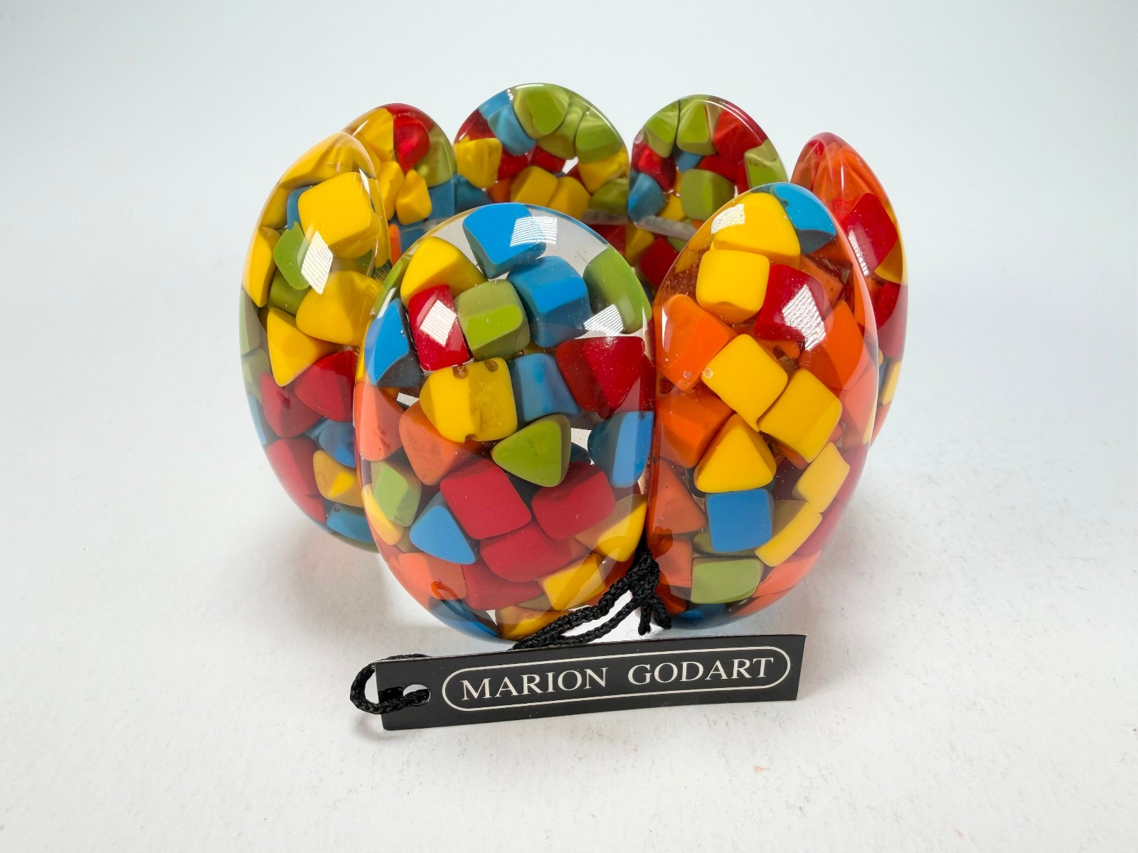 Marion Godart – Confetti “Sept Pièces” Summer Mix Elasticated Resin Bracelet