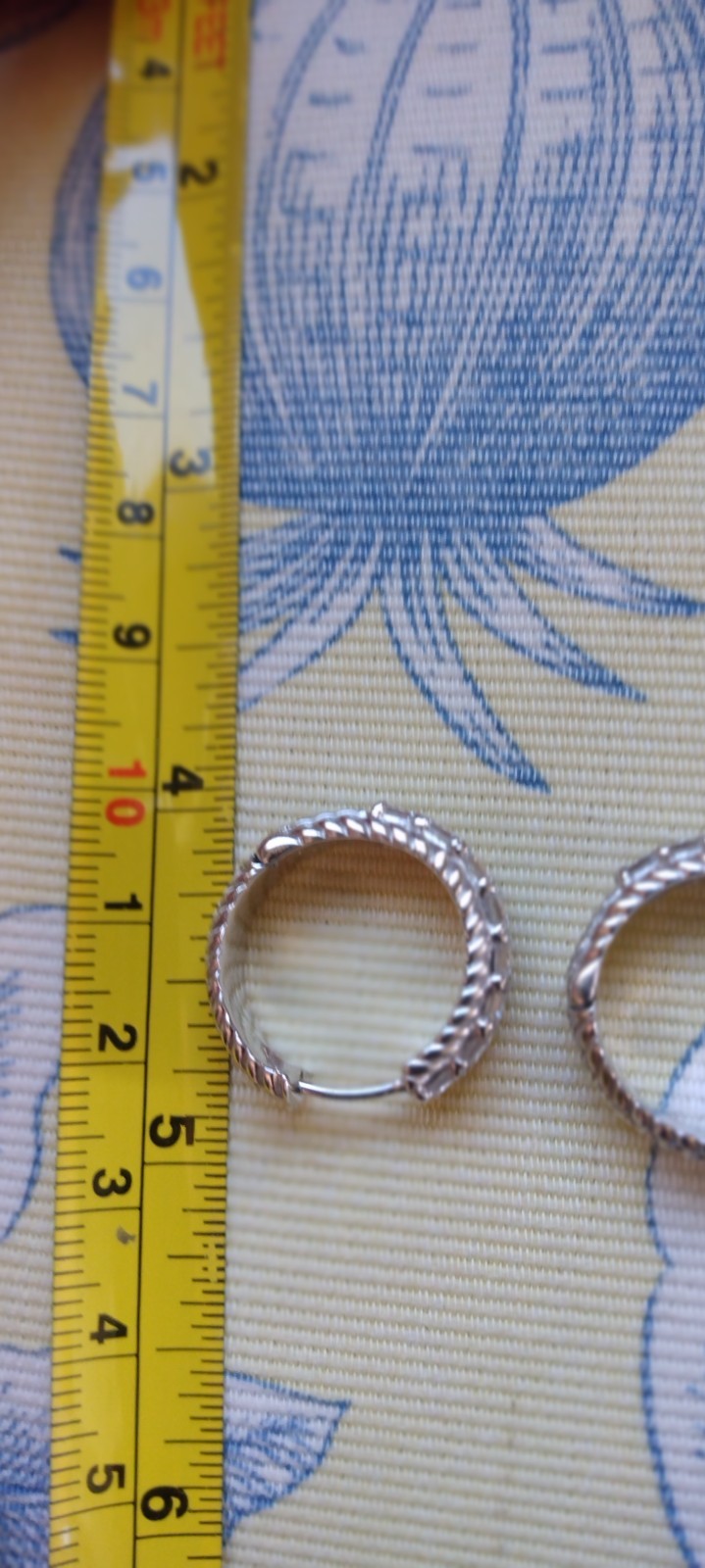 Judith Ripka Princess cut Hoop Earrings, Pierced