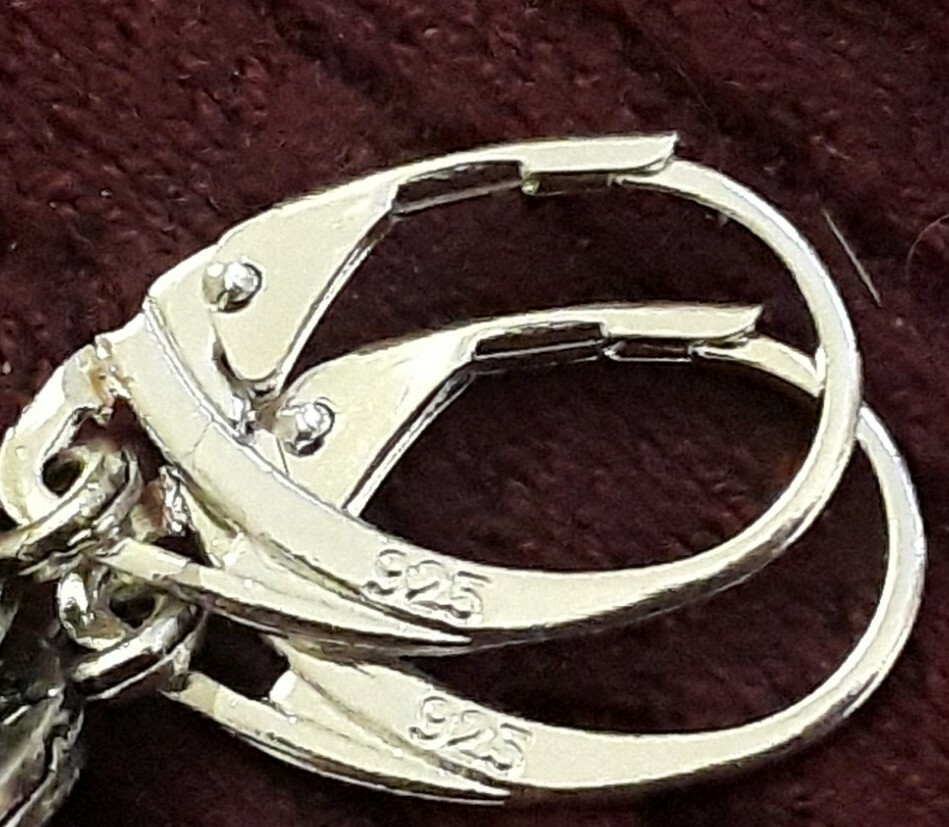 925 Sterling Silver Filled Surfer Bikini Girl Surf Board Charm Lever Earrings