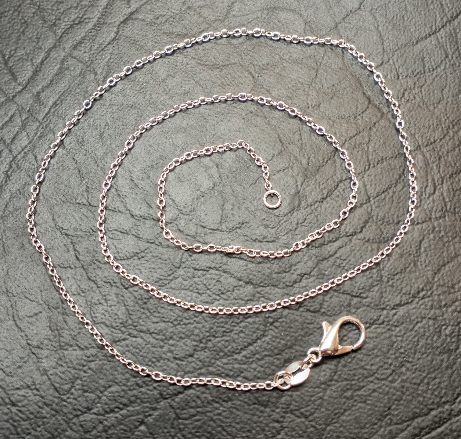 SHARP 925 SILVER PLATED MEN’S WOMEN’S 1MM 24″ DAINTY CLASSIC CABLE CHAIN SHINY