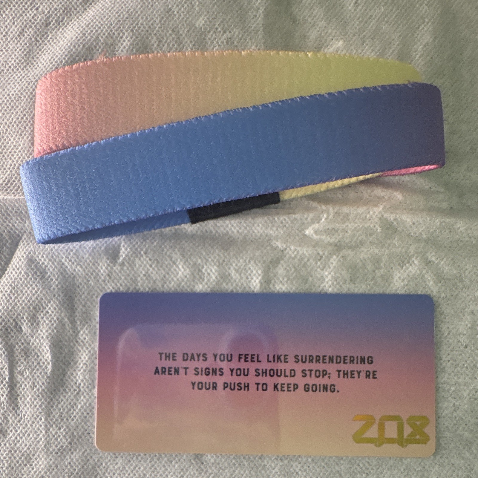 ZOX Multicolor Fabric Wristband “Fight On”