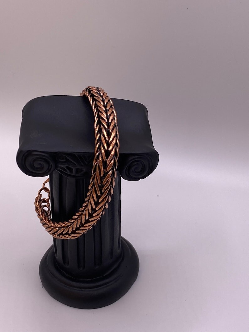 Pure Solid Copper Bracelet Arthritis Cuban Chain Curb Link Rider Bracelet CJ-12