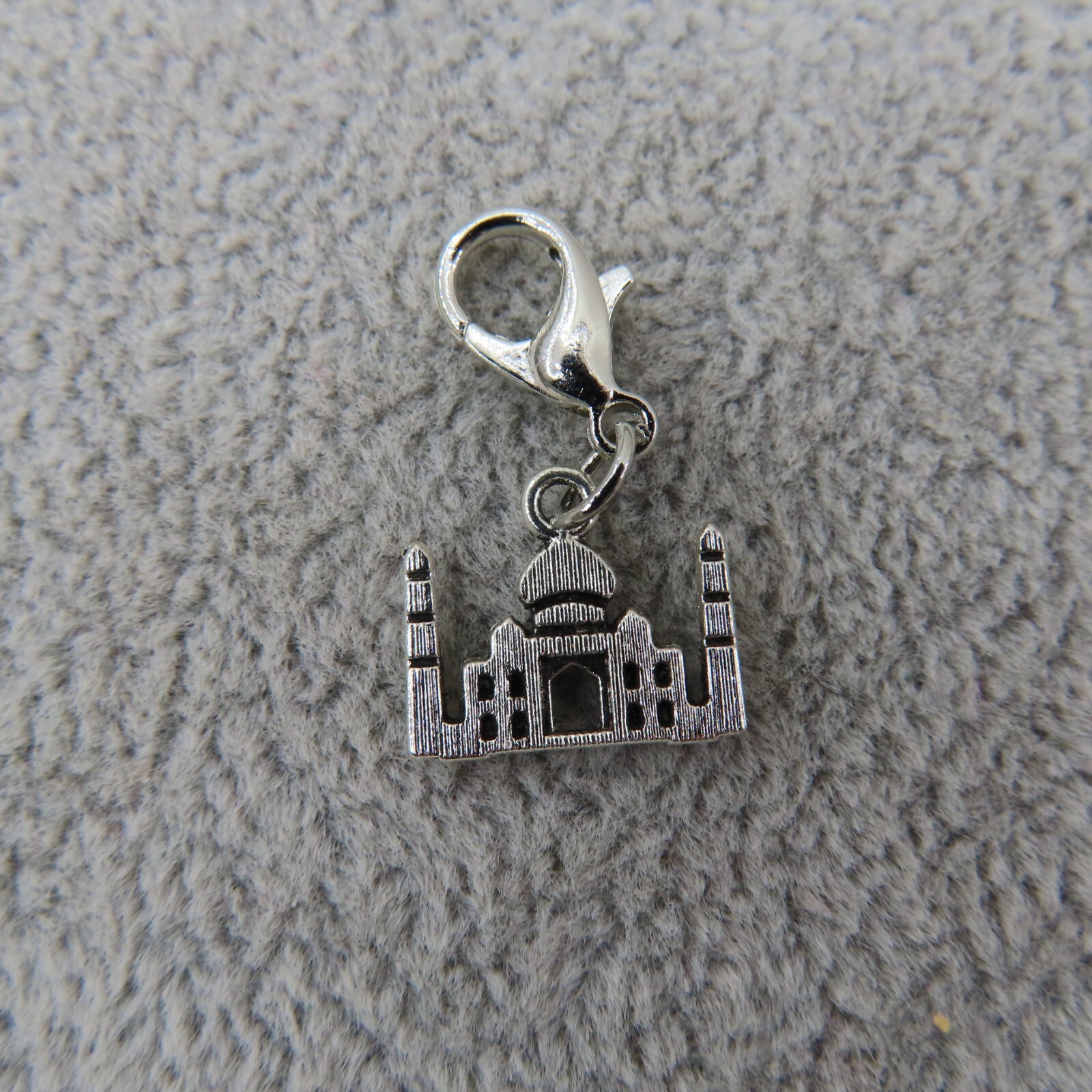 TAJ MAHAL India Charm Zipper Pull Keychain Add On Clip Dangle Travel Vacation