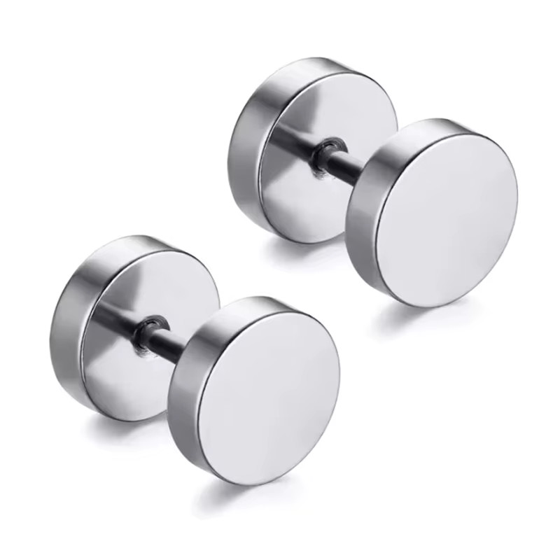 1 Pairs Multi Types Unisex Black Gold Color Stainless Steel Earring for Women Me