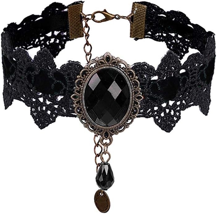 Retro Handmade Craft Lace Royal Court Vampire Choker Gothic Necklace Bracelet…