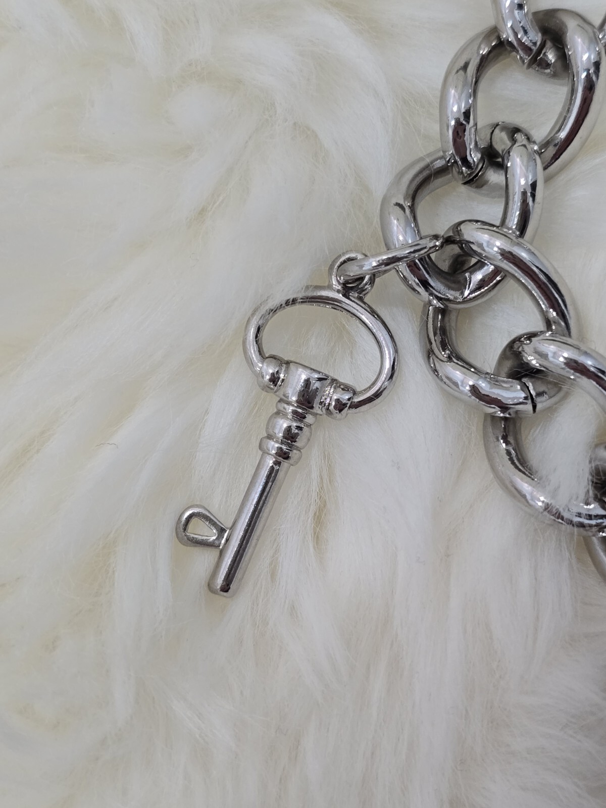 Armani Exchange Chain Bracelet Stainless Steel Silver Charms Push Lock BNWT