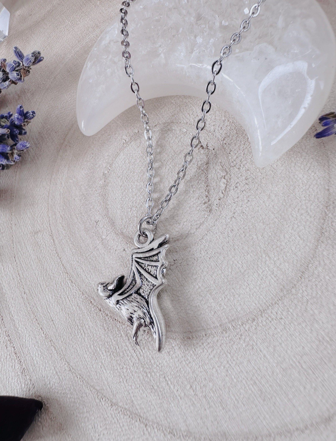 Gothic Flying Bat Necklace Gothic Bat Necklace Vampire Bat Gothic Jewellery Vamp