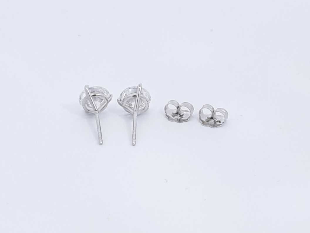 2.10ctw Lab Grown Diamond Stud Earrings In 14k White Gold 1.1 Grams Vc0723srxmia