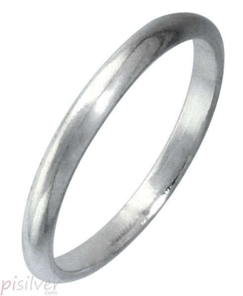 Genuine 925 Sterling Silver 2mm Plain Wedding Band Ring sz 2 3 4 5 6 7 8 9 10-13