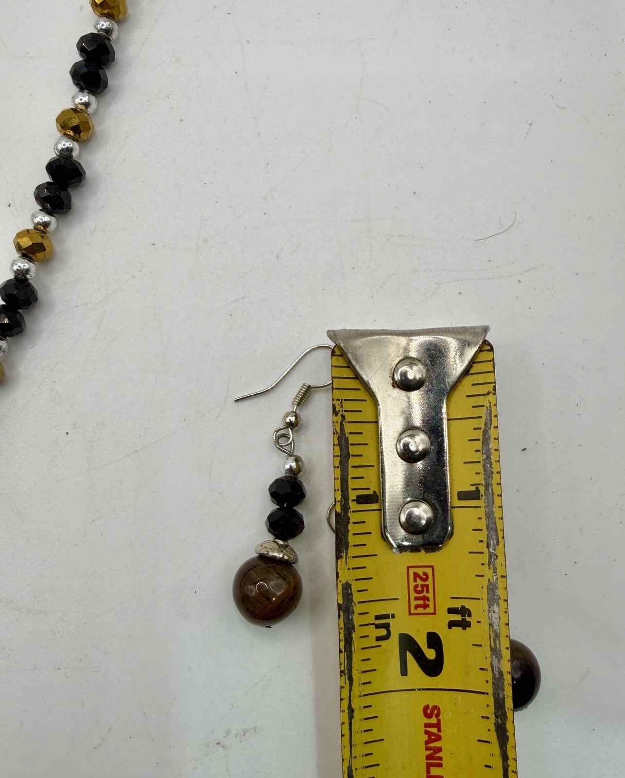 Luna Norte Tiger Eye Beaded Jewelry Set Necklace Bracelet Earrings Boxed