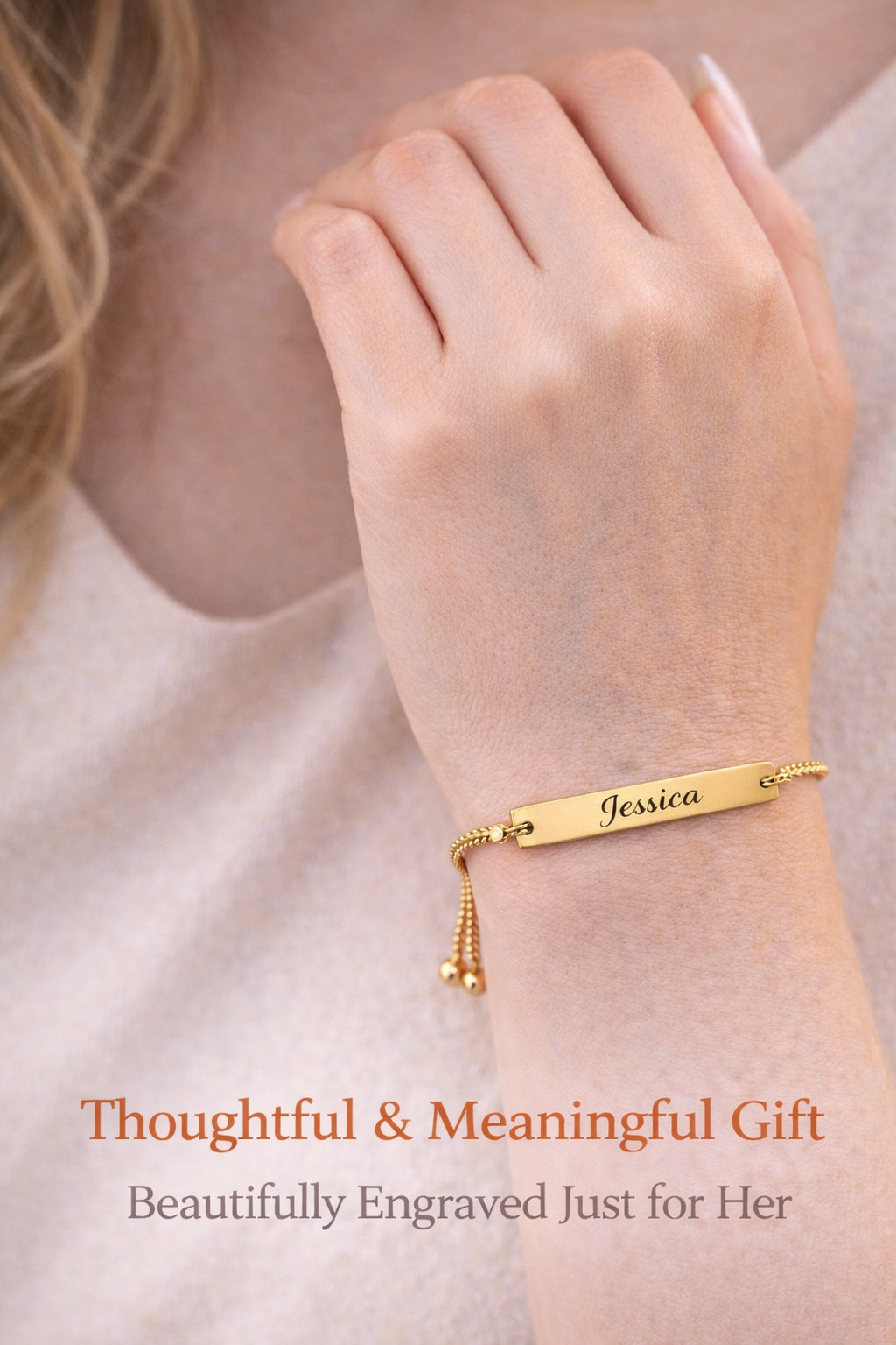 Personalized Bracelet Name Bar Bracelet Custom Engraved Any Name Date Coordinate