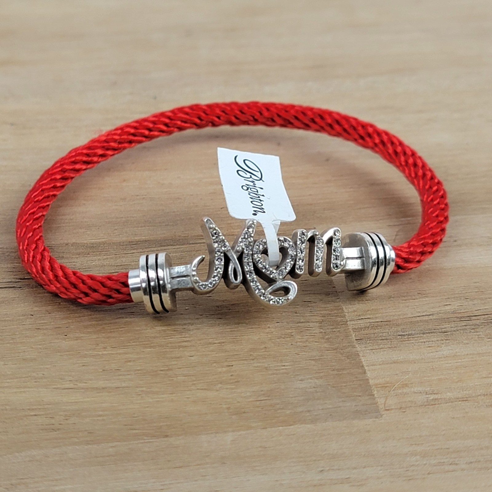 Brighton Color Clique Bracelet MOM Ornament w/Red Nylon Cord NWT