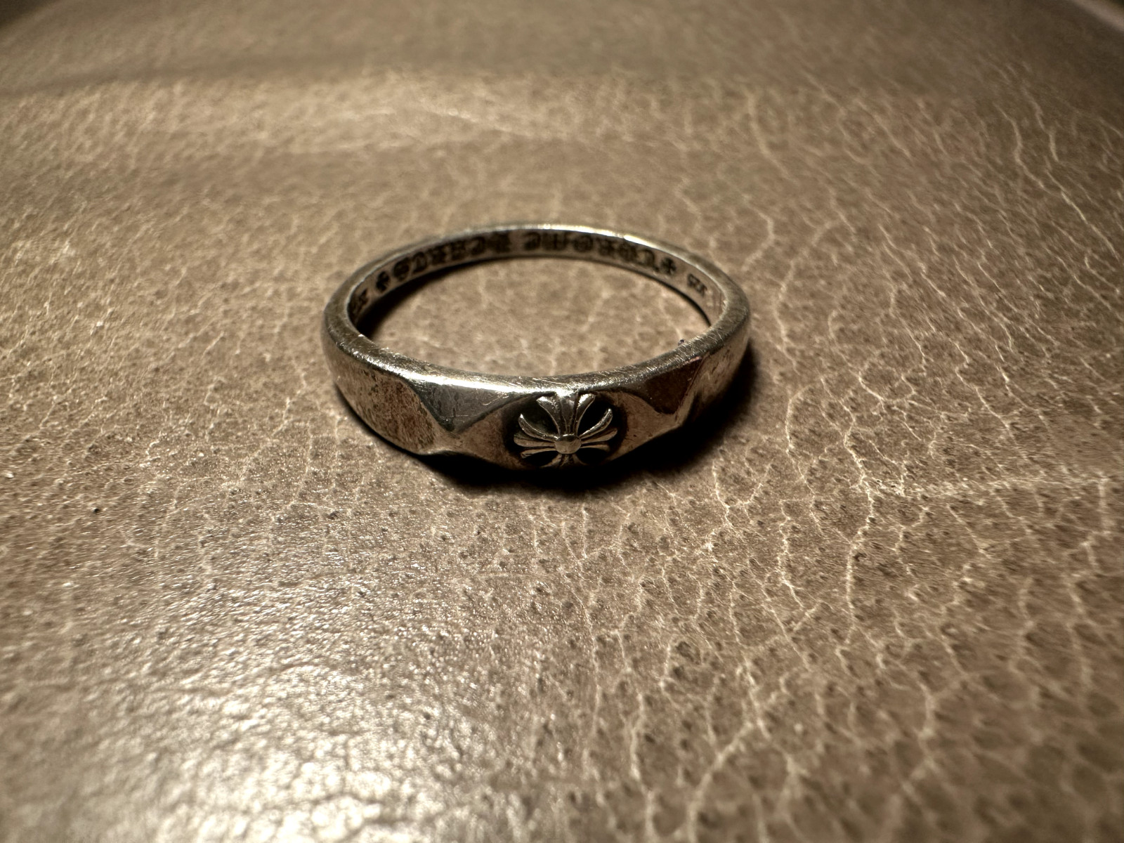 Chrome Hearts Bubblegum Pyramid Plus Size 7 Ring Silver