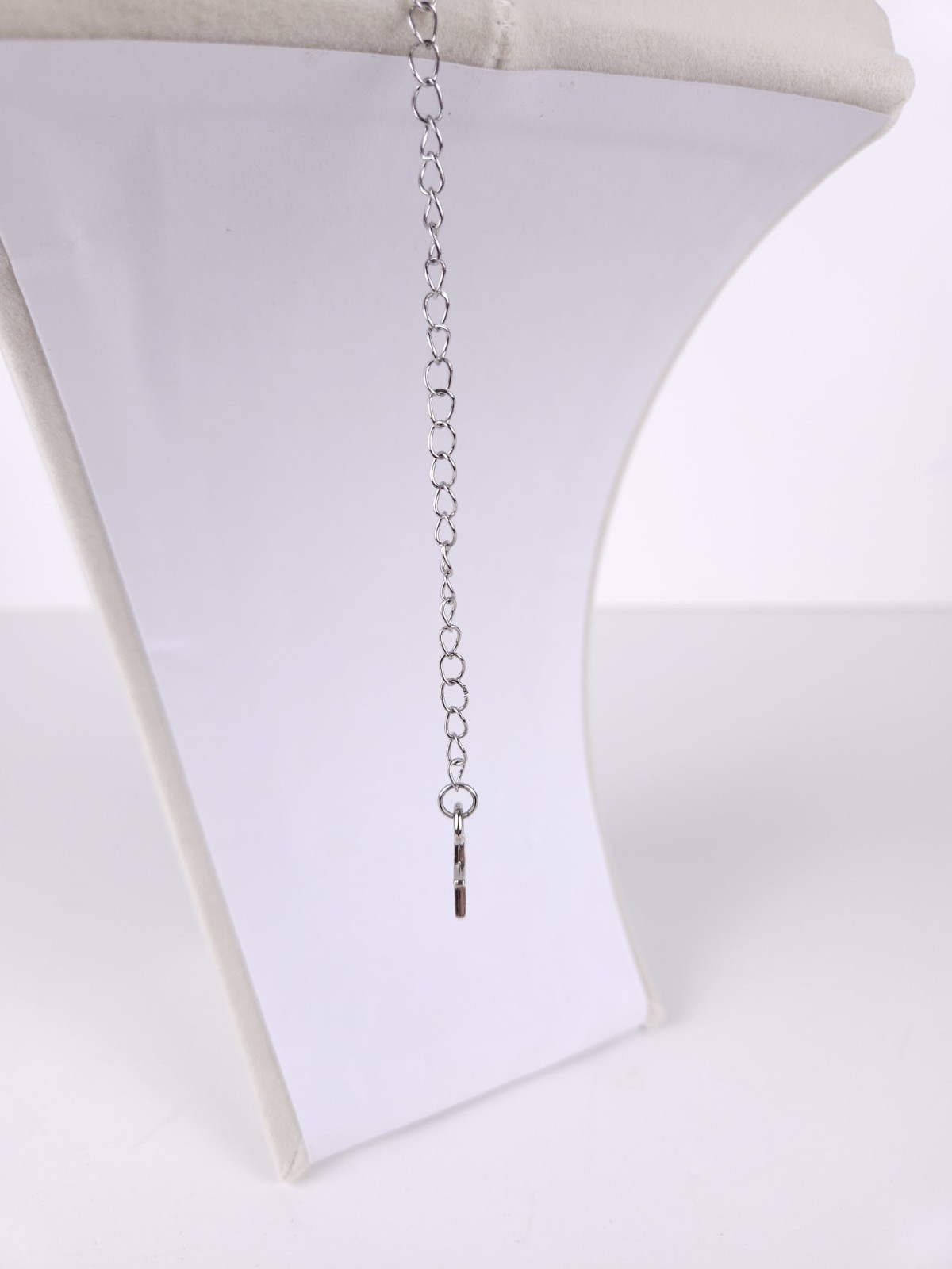 Dalmata Silvertone Chain Necklace with Cowboy Hat Skull Drop Pendant