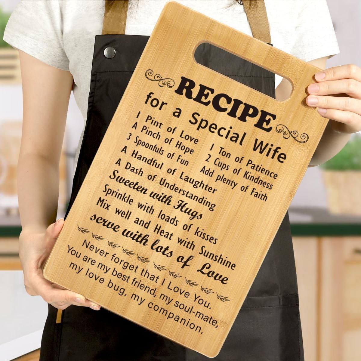 Eco-Friendly Bamboo Cutting Board for the Ultimate Wife Gift – 11.3″ x 7.5″